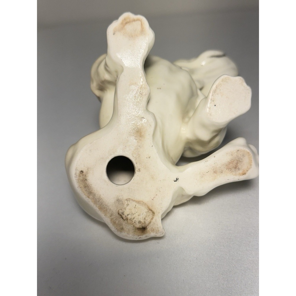 English Bulldog Figurine 4" Vintage Ceramic Porcelain Shiny Sitting Dog - Picture 3 of 4